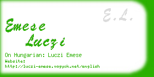 emese luczi business card